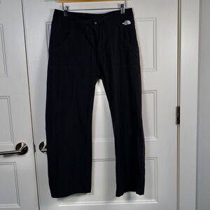 North Face Pants Women 12 Lightweight Straight Leg Outdoors‎ Black Chino Pockets